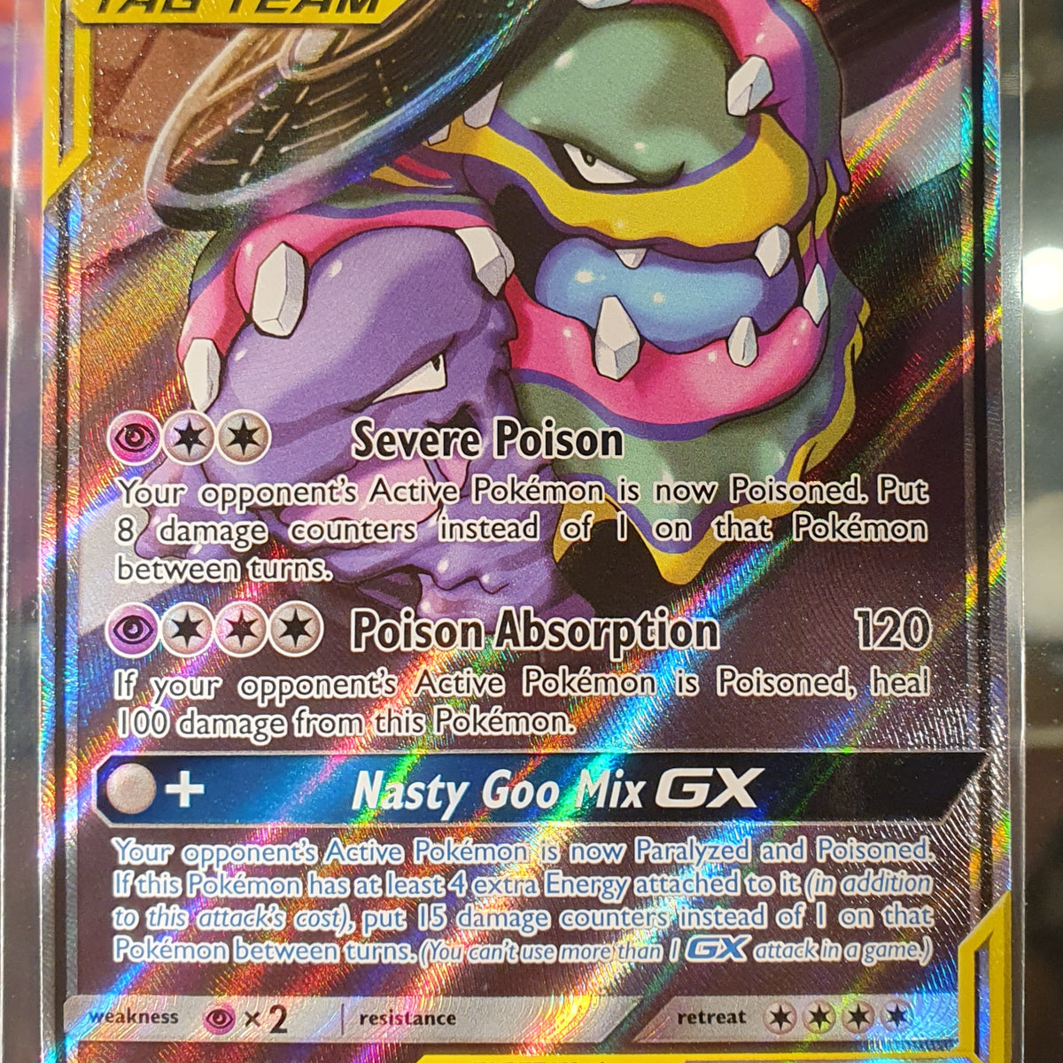 Pokemon - Muk & Alolan Muk GX *Alternate Art* Unbroken Bonds 197/214 Envoy Cards Pokemon - Muk & Alolan Muk GX *Alternate Art* Unbroken Bonds 197/214 Envoy Cards