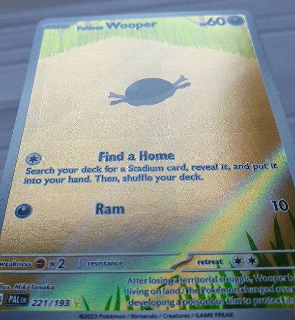 Pokemon - Paldean Wooper *Illustration Rare* Paldea Evolved 221/193