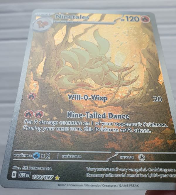 Pokemon - Ninetales *Illustration Rare* Obsidian Flames 199/197