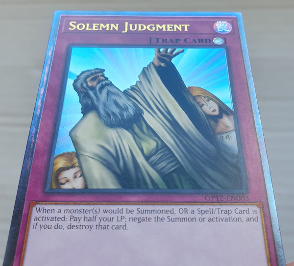 Yugioh - Solemn Judgment *Ultimate Rare* OP12-EN003 (NM)