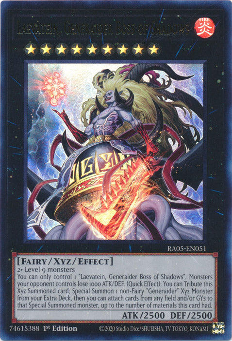 Yugioh - Laevatein, Generaider Boss of Shadows *Select Rarity* RA05-EN051 (NM)