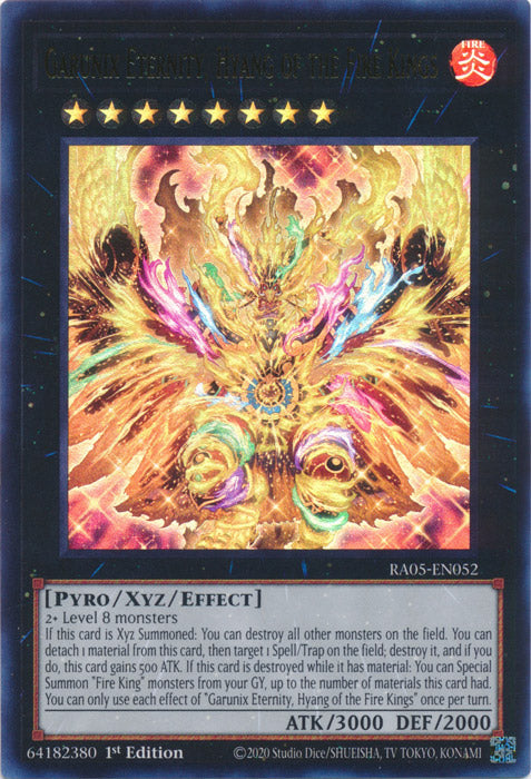 Yugioh - Garunix Eternity, Hyang of the Fire Kings *Select Rarity* RA05-EN052 (NM)
