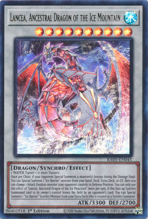 Yugioh - Lancea, Ancestral Dragon of the Ice Mountain *Select Rarity* RA05-EN045 (NM)