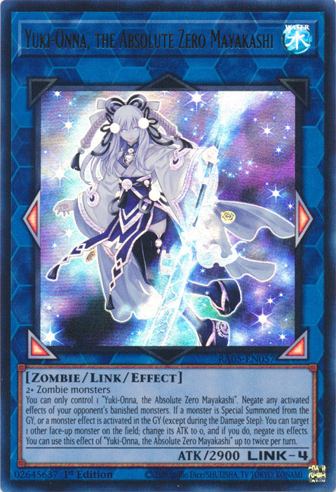 Yugioh - Yuki-Onna, the Absolute Zero Mayakashi *Select Rarity* RA05-EN057 (NM)