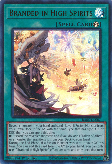Yugioh - Branded in High Spirits *Select Rarity* RA05-EN067 (NM)