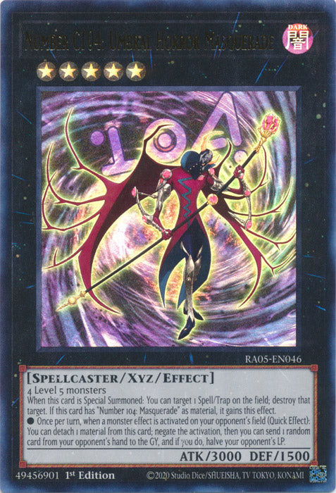 Yugioh - Number C104: Umbral Horror Masquerade *Select Rarity* RA05-EN046 (NM)
