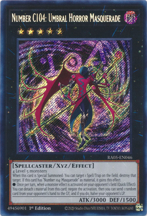 Yugioh - Number C104: Umbral Horror Masquerade *Select Rarity* RA05-EN046 (NM)