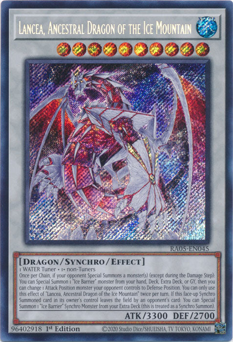 Yugioh - Lancea, Ancestral Dragon of the Ice Mountain *Select Rarity* RA05-EN045 (NM)