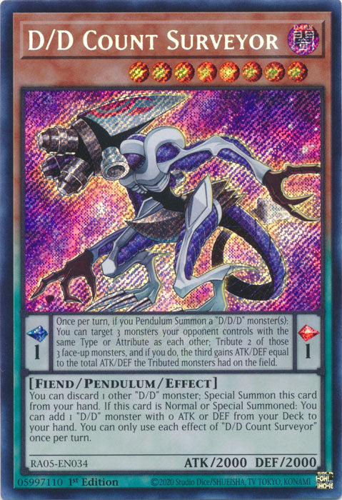 Yugioh - D/D Count Surveyor *Select Rarity* RA05-EN034 (NM)