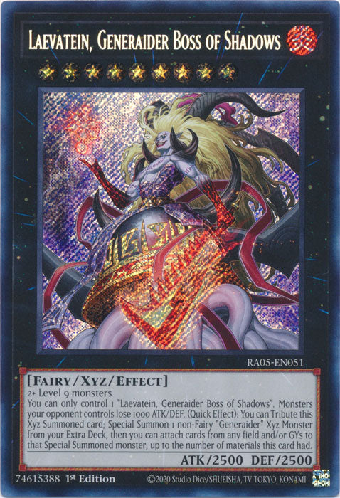 Yugioh - Laevatein, Generaider Boss of Shadows *Select Rarity* RA05-EN051 (NM)