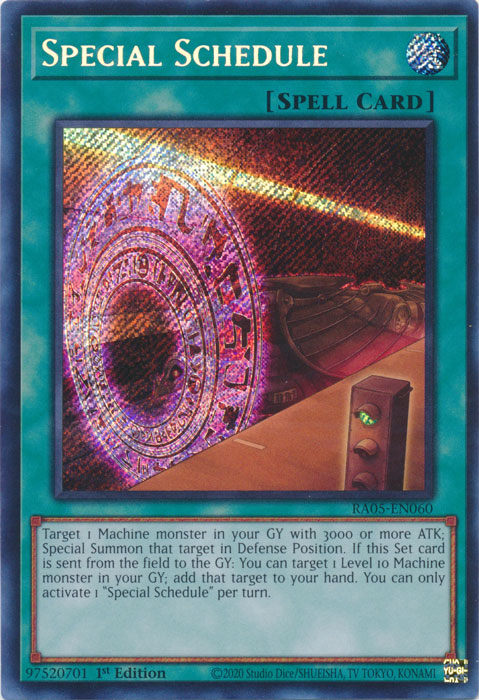 Yugioh - Special Schedule *Select Rarity* RA05-EN060 (NM)