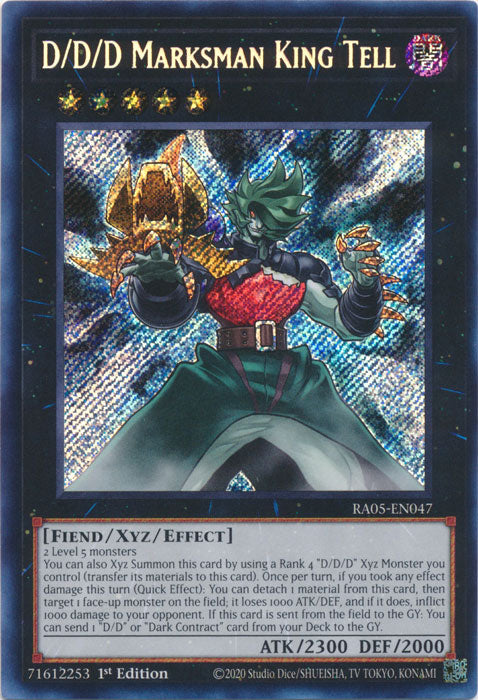 Yugioh - D/D/D Marksman King Tell *Select Rarity* RA05-EN047 (NM)