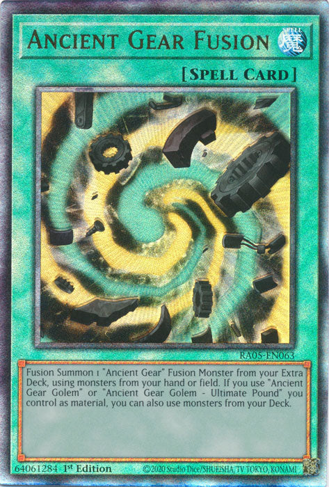 Yugioh - Ancient Gear Fusion *Select Rarity* RA05-EN063 (NM)