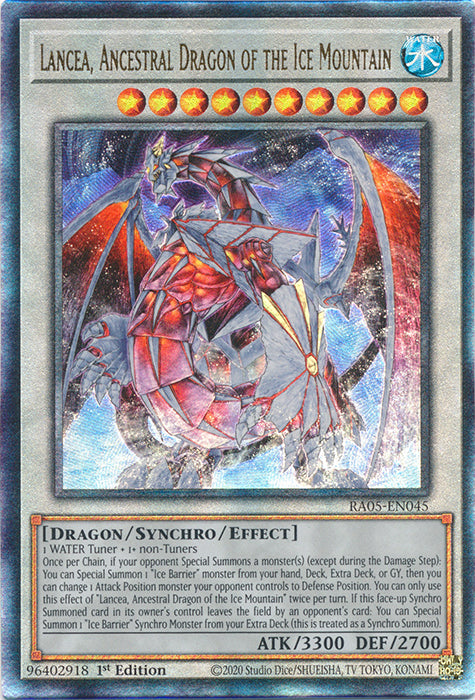 Yugioh - Lancea, Ancestral Dragon of the Ice Mountain *Select Rarity* RA05-EN045 (NM)