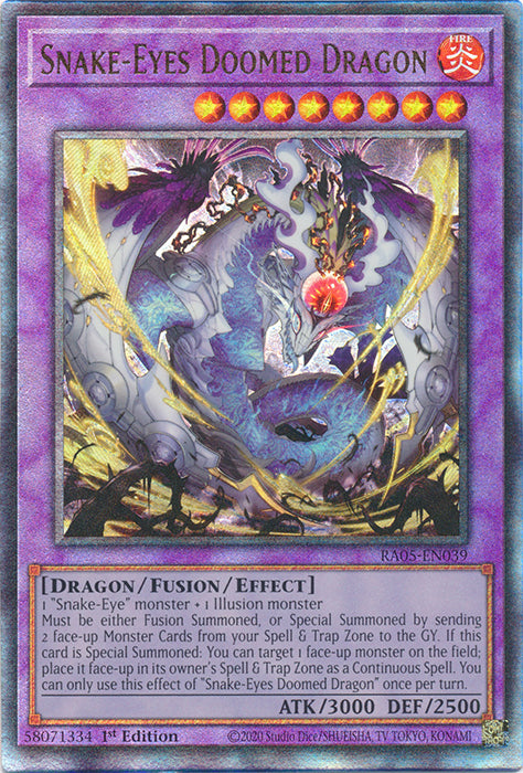 Yugioh - Snake-Eyes Doomed Dragon *Select Rarity* RA05-EN039 (NM)