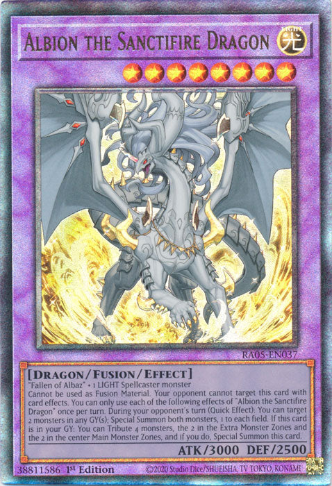 Yugioh - Albion the Sanctifire Dragon *Select Rarity* RA05-EN037 (NM)