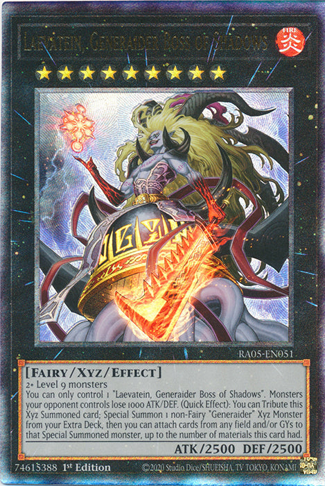 Yugioh - Laevatein, Generaider Boss of Shadows *Select Rarity* RA05-EN051 (NM)