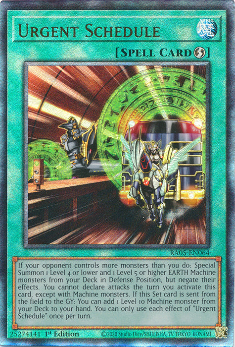 Yugioh - Urgent Schedule *Select Rarity* RA05-EN064 (NM)