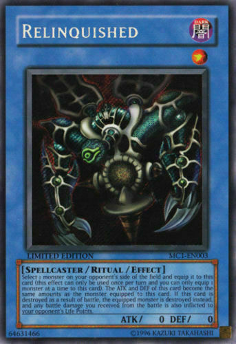 Yugioh Card - Relinquished *Secret Rare* MC1-EN003 (NM)
