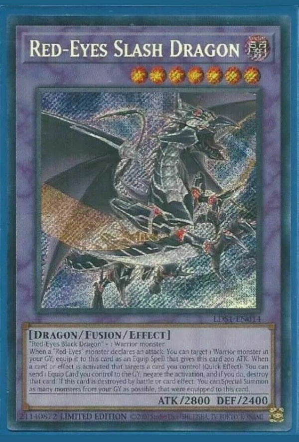 Yugioh - Red-Eyes Slash Dragon *Secret Rare* LDS1-EN014 (NM)