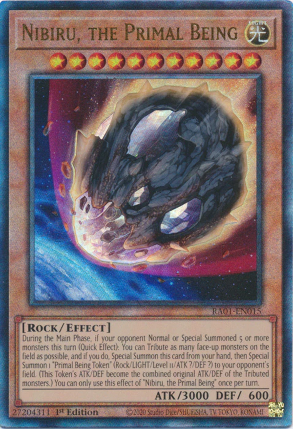 Yugioh - Nibiru, the Primal Being *Select Rarity* RA01-EN015 (NM)