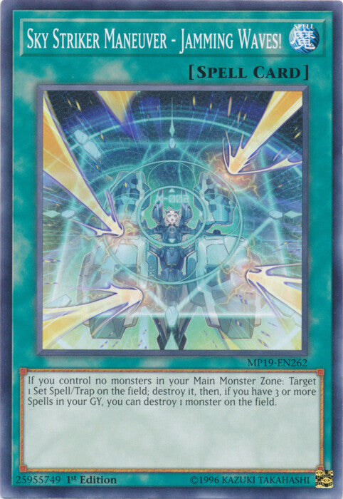 Yugioh - Sky Striker Maneuver - Jamming Waves! *Common* MP19-EN262 (NM)
