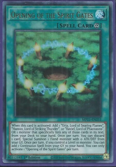 Yugioh - Opening of the Spirit Gates *Ultra Rare* MP21-EN251 (NM/M)