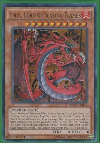 Yugioh Card - Uria, Lord of Searing Flames *Ultra Rare* DUSA-EN096 (NM)