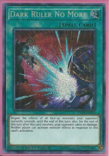 Yugioh Card - Dark Ruler No More *Prismatic Secret Rare* TN19-EN014 (NM)