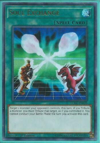 Yugioh Card - Soul Exchange *Ultra Rare* LCKC-EN038 (NM/M)
