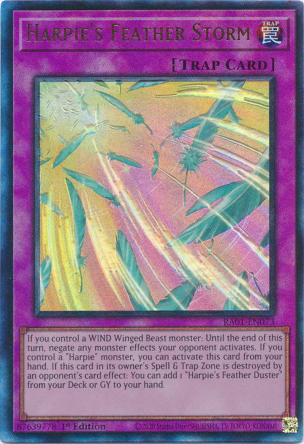 Yugioh - Harpie's Feather Storm *Select Rarity* RA01-EN073 (NM)