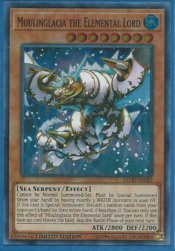 Yugioh Card - Moulinglacia the Elemental Lord *Super Rare* FLOD-ENSE2 (NM/M)