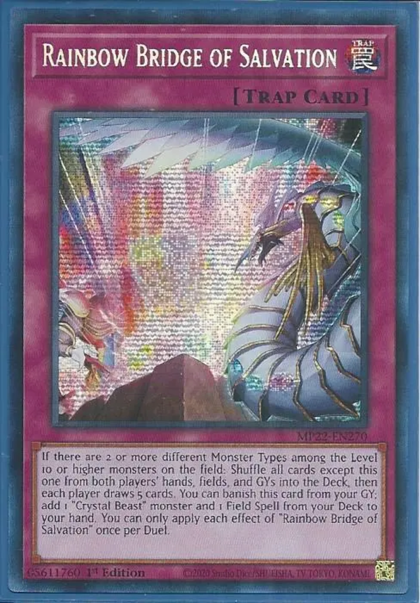 Yugioh - Rainbow Bridge of Salvation *Prismatic Secret Rare* MP22-EN270 (NM)