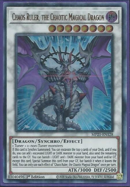 Yugioh - Chaos Ruler, the Chaotic Magical Dragon *Ultra Rare* MP21-EN128 (NM/M)