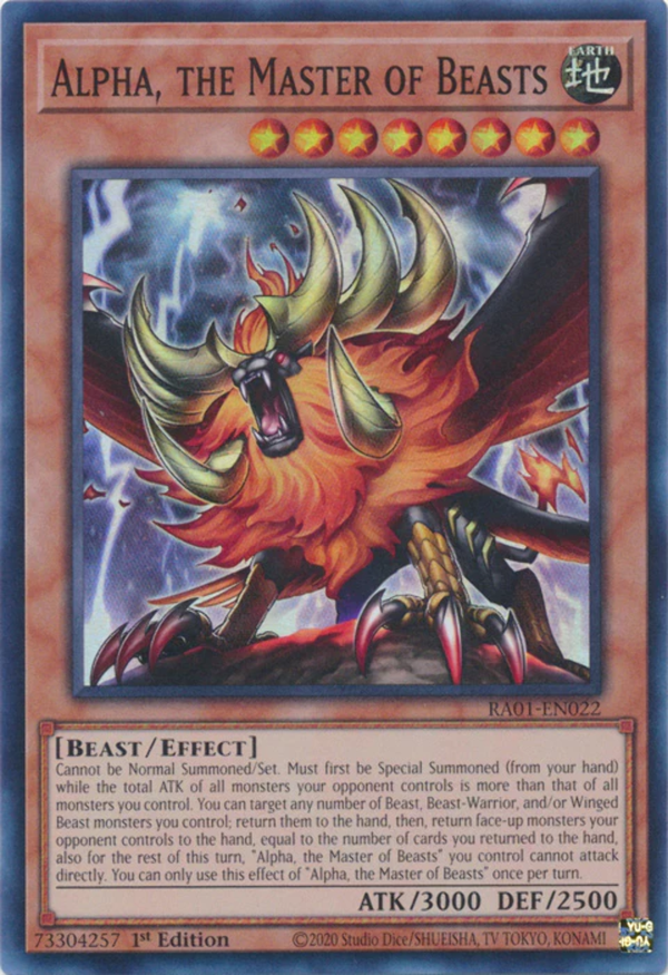 Yugioh - Alpha, the Master of Beasts *Select Rarity* RA01-EN022 (NM)
