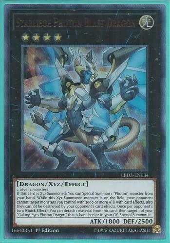 Yugioh Card - Starliege Photon Blast Dragon *Ultra Rare* LED3-EN034 (NM/M)