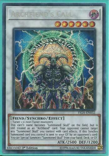 Yugioh Card - Archfiend’s Call *Secret Rare* FIGA-EN032 (NM)