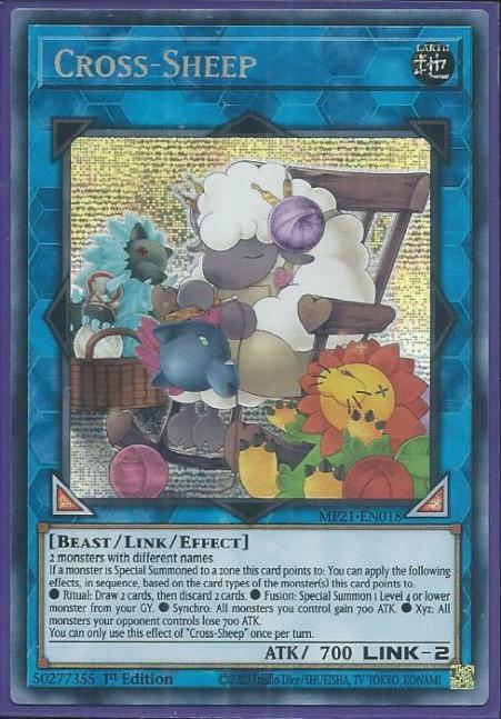 Yugioh - Cross-Sheep *Prismatic Secret Rare* MP21-EN018 (NM/M)