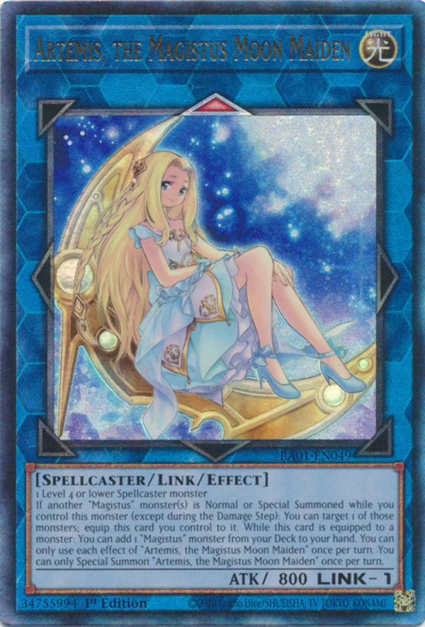 Yugioh - Artemis, the Magistus Moon Maiden *Select Rarity* RA01-EN049 (NM)