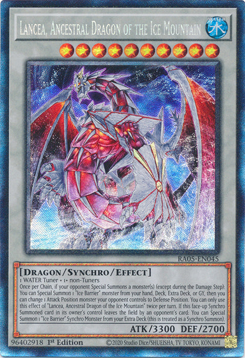 Yugioh - Lancea, Ancestral Dragon of the Ice Mountain *Select Rarity* RA05-EN045 (NM)