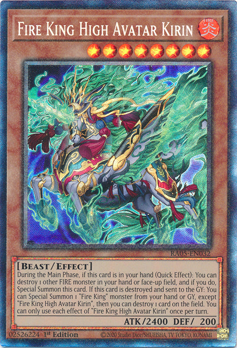 Yugioh - Fire King High Avatar Kirin *Select Rarity* RA05-EN032 (NM)
