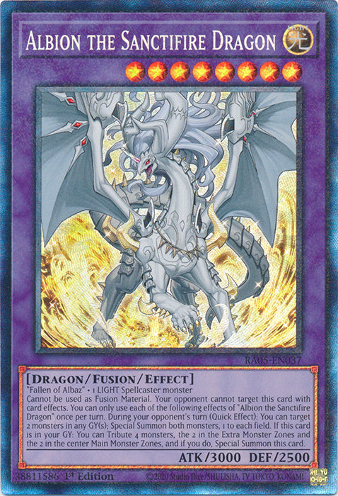 Yugioh - Albion the Sanctifire Dragon *Select Rarity* RA05-EN037 (NM)