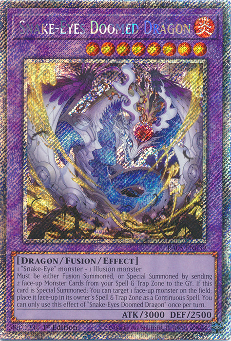 Yugioh - Snake-Eyes Doomed Dragon *Select Rarity* RA05-EN039 (NM)
