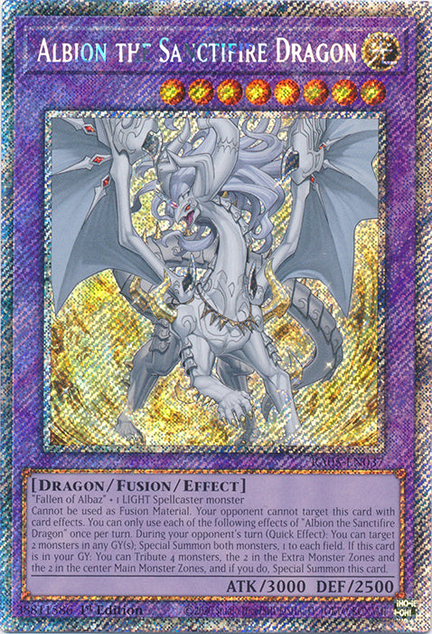 Yugioh - Albion the Sanctifire Dragon *Select Rarity* RA05-EN037 (NM)