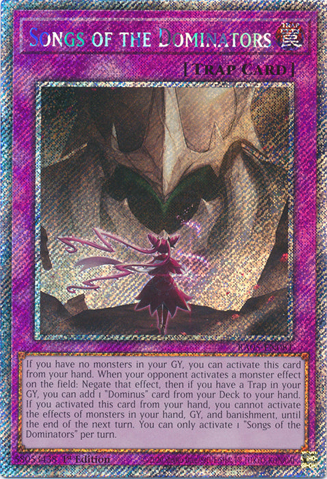 Yugioh - Songs of the Dominators *Select Rarity* RA05-EN081 (NM)