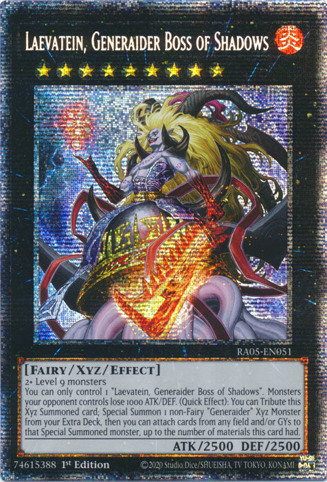 Yugioh - Laevatein, Generaider Boss of Shadows *Select Rarity* RA05-EN051 (NM)