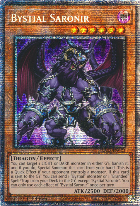 Yugioh - Bystial Saronir *Select Rarity* RA05-EN023 (NM)
