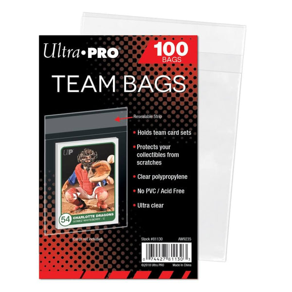 Ultra Pro - Team Bags 100ct Clear Card Protectors