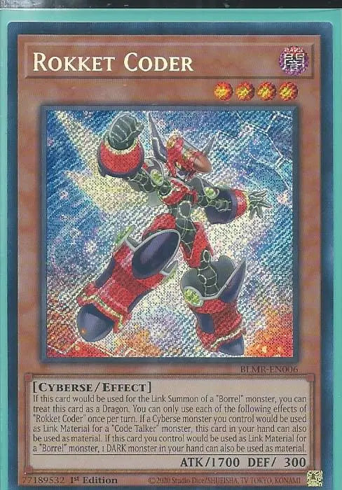 Yugioh - Rokket Coder *Secret Rare* BLMR-EN006 (NM/M)
