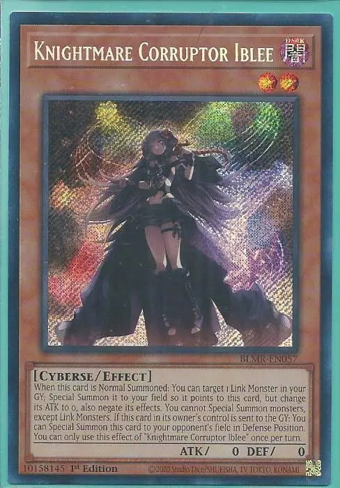 Yugioh - Knightmare Corruptor Iblee *Secret Rare* BLMR-EN057 (NM)